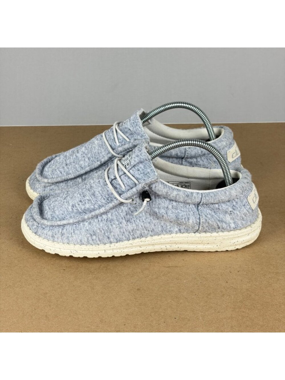Hey Dude Wally Women Light Grey Casual Shoes Womens 8 Slip On Soft Comfort